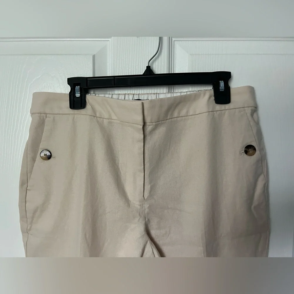 J. Crew NWT Wide Leg Beige Khaki Linen High Rise Pant Size 12